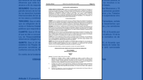 Establece Código de Ética del Gobierno de Tamaulipas la igualdad y el pleno desarrollo de las mujeres libres de violencia 