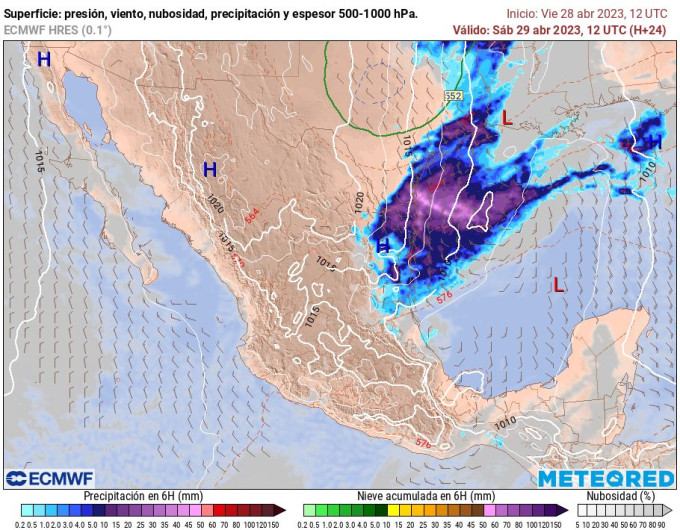 Ingresa frente frío 52 con probabilidad de lluvias y granizo