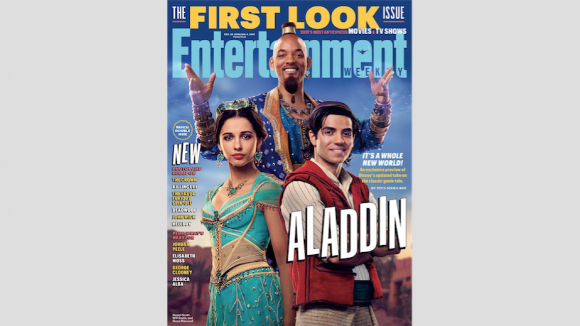 Revelan primeras imágenes de los personajes principales de Aladdin
