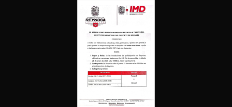 Invita el Gobierno de Reynosa a inscribirse en el selectivo de Lucha