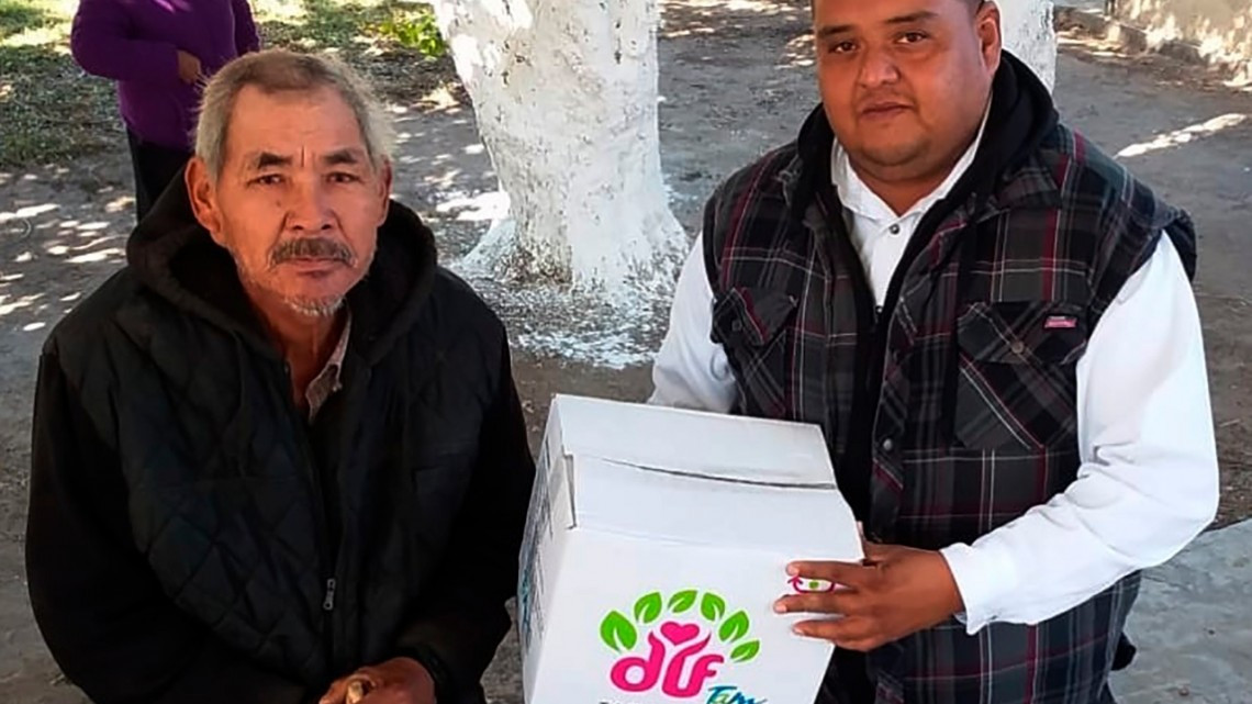 DIF Río Bravo hace entrega de 138 Despensas a familias del Area Rural.