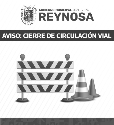 Aviso de reducción de vialidad en fraccionamiento Vista Hermosa 