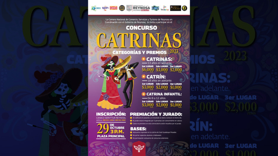 Invitan a participar en el Concurso de Catrinas 2023