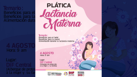Promueve DIF Reynosa lactancia materna