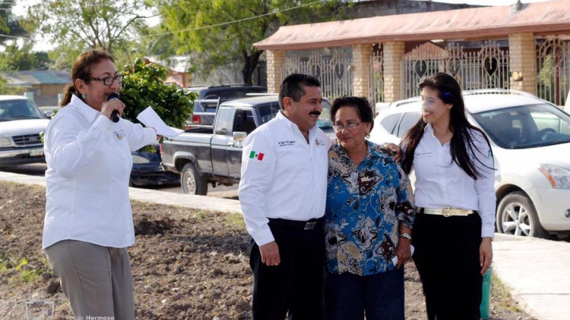 Inicia reforestación de áreas verdes en Valle Hermoso 
