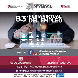 Invitan a 83a. Feria Virtual del Empleo 