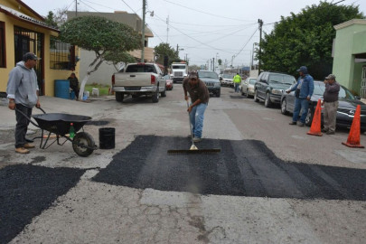 Continúan con la rehabilitación de calles en Matamoros