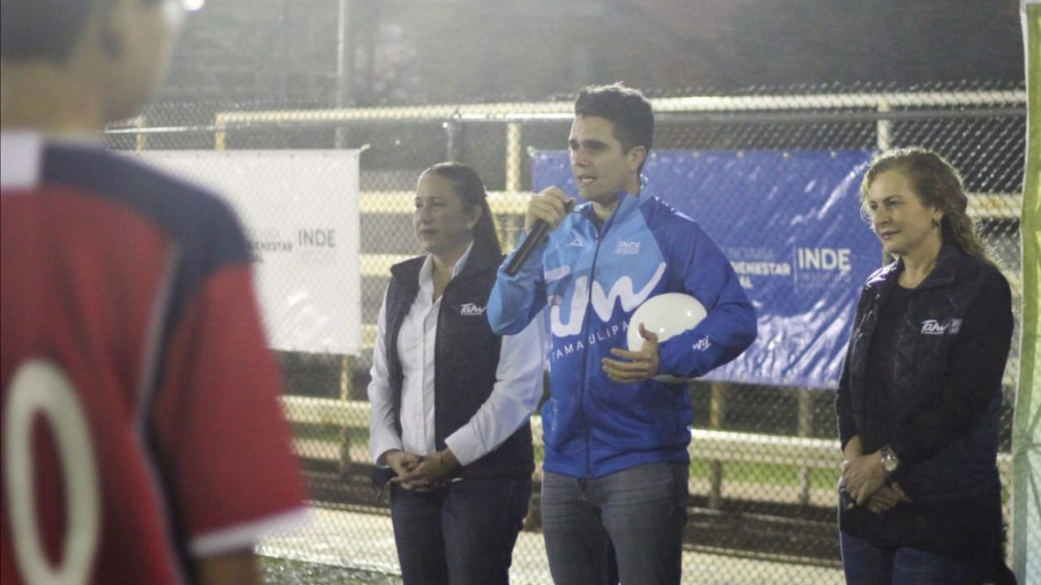 Entrega INDE Tamaulipas material deportivo a Parque de Bienestar Social