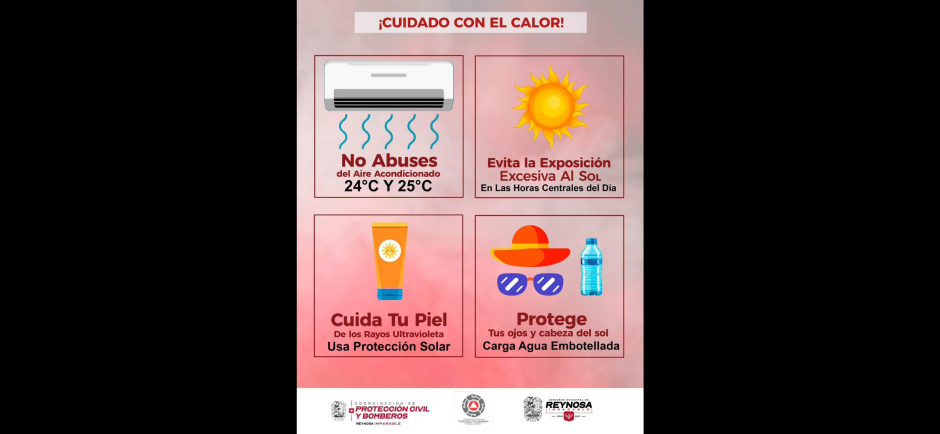 Recomienda PCyB Reynosa extremar medidas preventivas por altas temperaturas