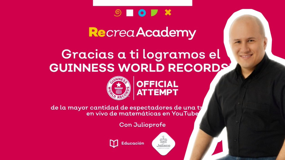 JULIOPROFE logra Récord Guinness por su clase en vivo