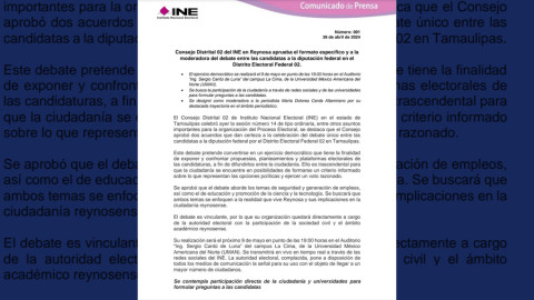 Autorizan debate de candidatas a diputadas federales por Distrito 02