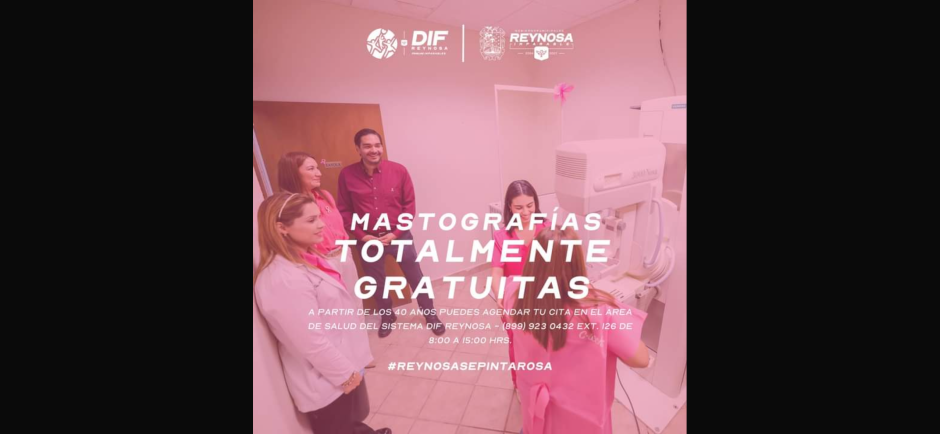 Apoya DIF Reynosa a mujeres con prevención contra el cáncer de mama