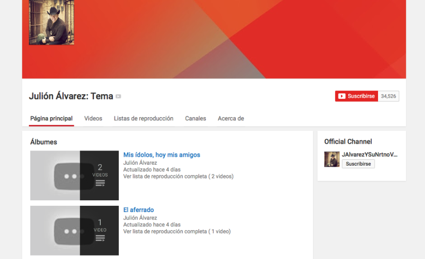 Youtube elimina los videos musicales de Julión Álvarez