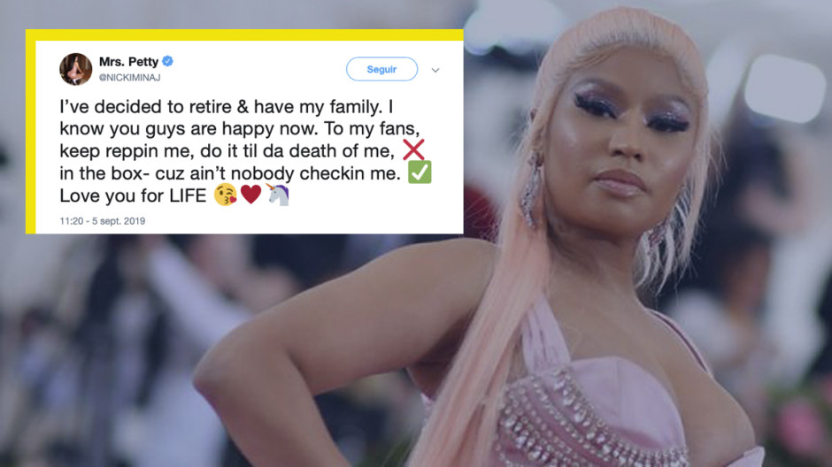 Nicki Minaj anuncia su retiro