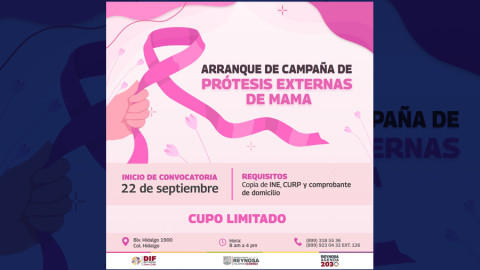 Arranca DIF Reynosa Campaña de Prótesis Externas de Mama