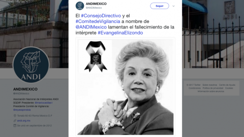 Fallece la actriz Evangelina Elizondo