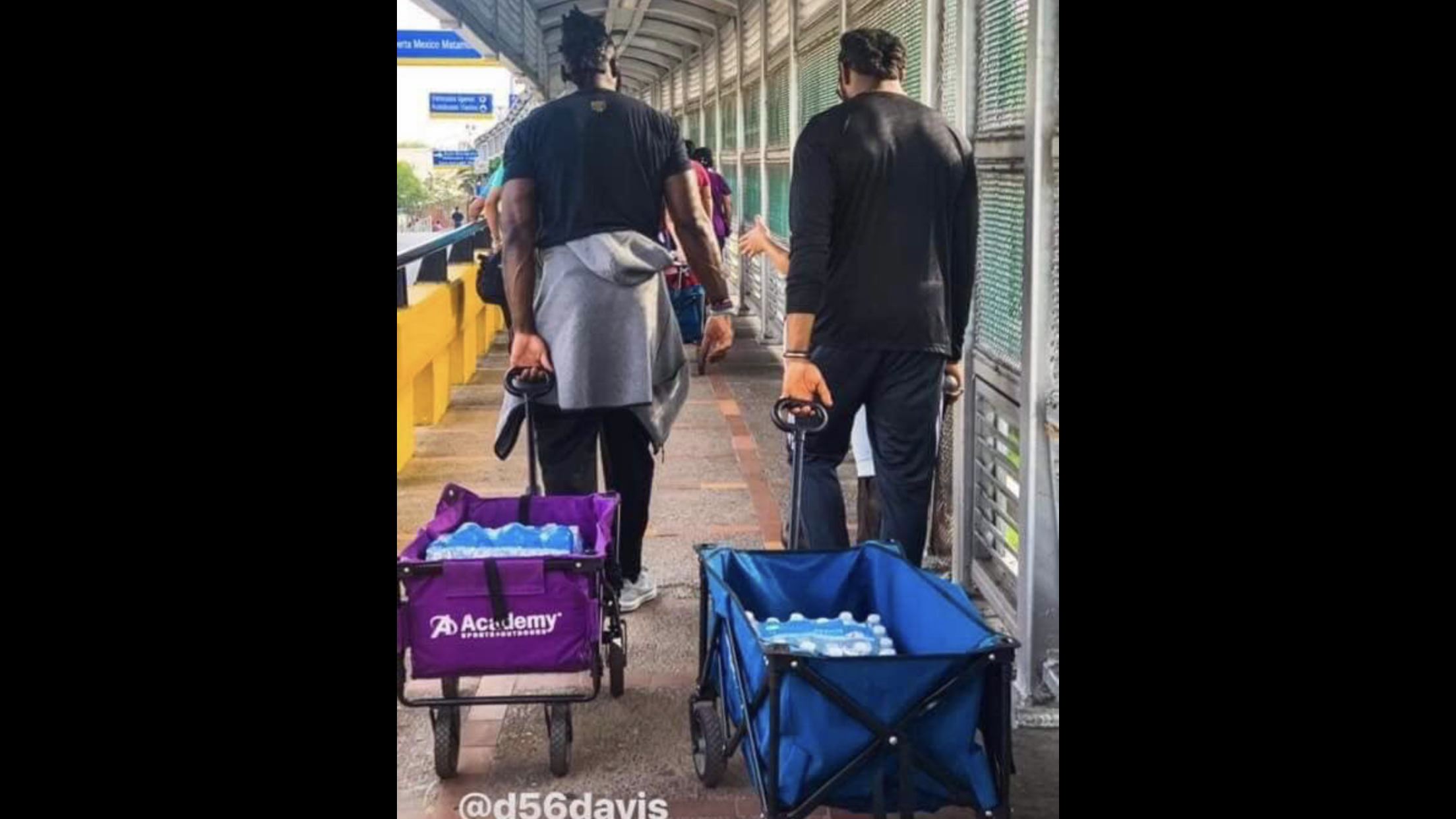 Josh Norman y Demario Davis brindan ayuda a migrantes en Matamoros