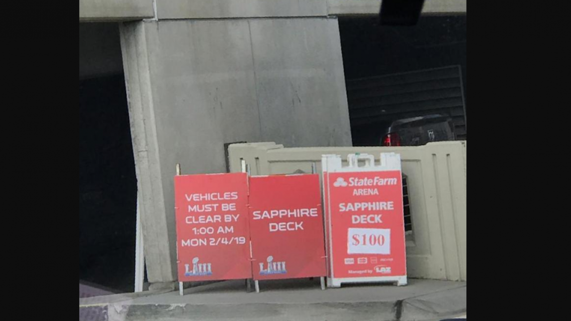 150 dólares por estacionamiento en el Super Bowl LIII