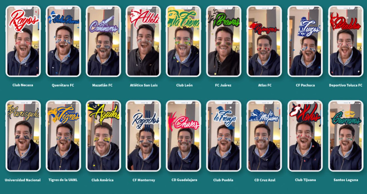 Facebook y la Liga MX lanzan 36 filtros para apoyar a tu equipo en redes