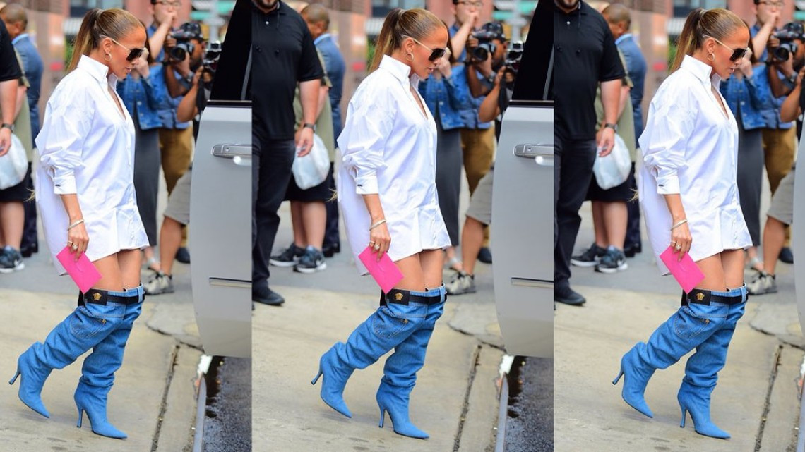 El efecto óptico de las botas de Jennifer Lopez