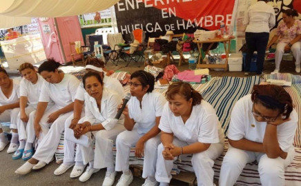 Acuerdan poner fin a 'huelga de hambre' enfermeras de Chiapas 