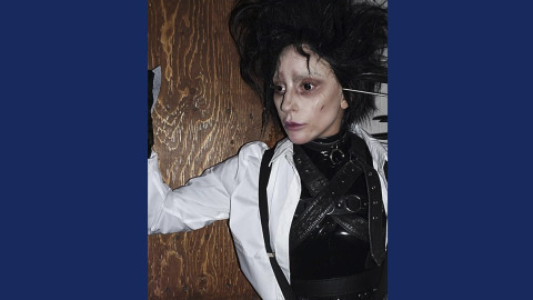 ¡Lady Gaga se disfrazó como Edward Manos de Tijeras!