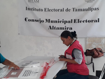Se realiza conteo de boletas electorales, utilizadas para el 2 de junio