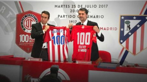 Toluca oficializa partido del centenario frente al Atlético de Madrid