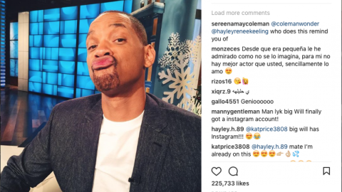 Will Smith con 2 millones de seguidores en 2 días
