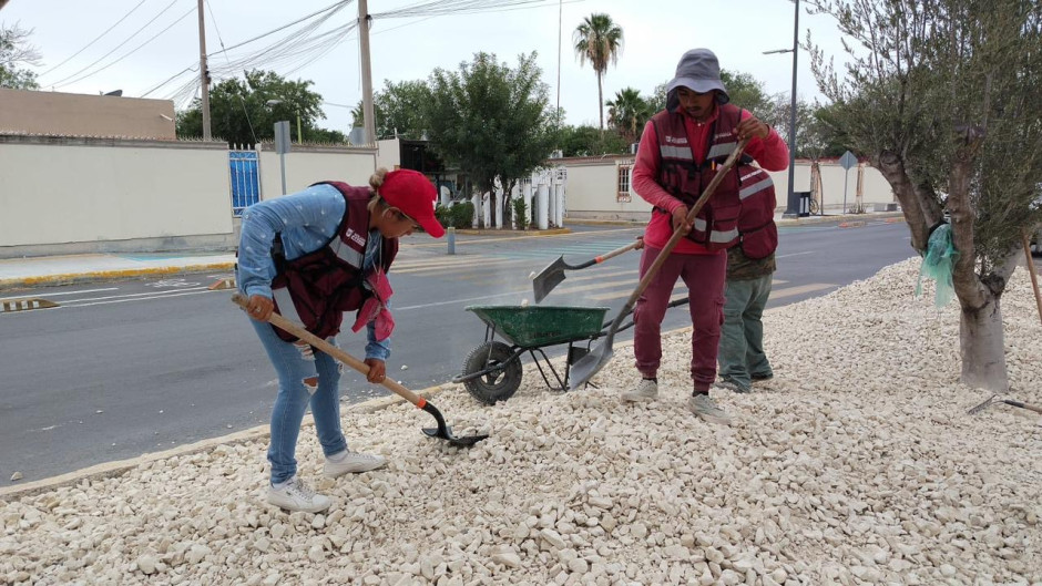 Avanza labor de embellecimiento del bulevar Lázaro Cárdenas