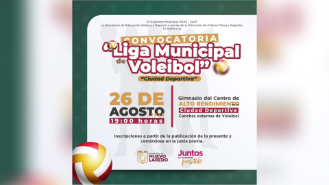 Invita Gobierno Municipal a participar en la liga municipal de voleibol “Ciudad Deportiva”