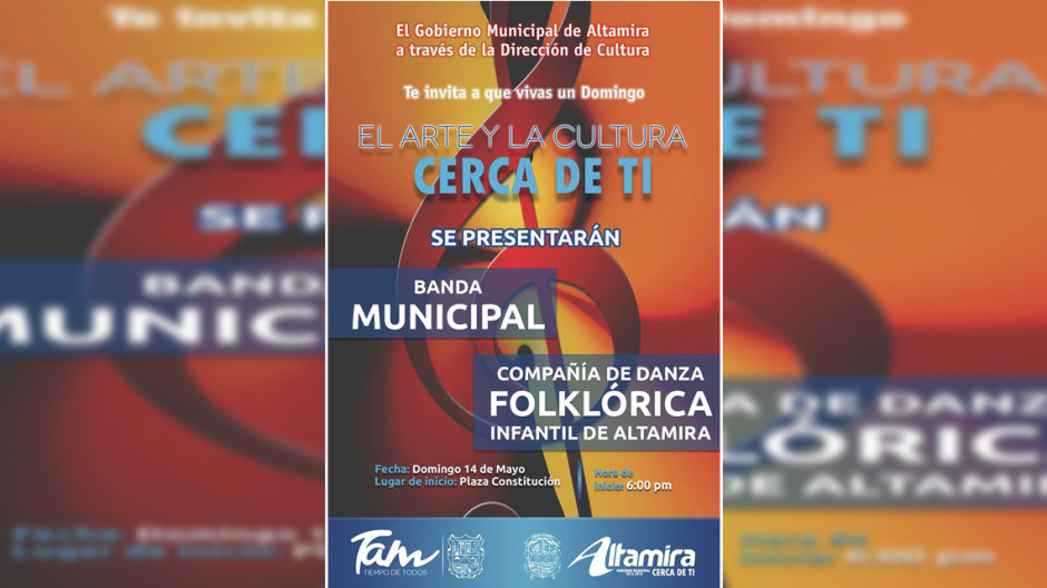 Invitan a domingo de cultura en Altmira