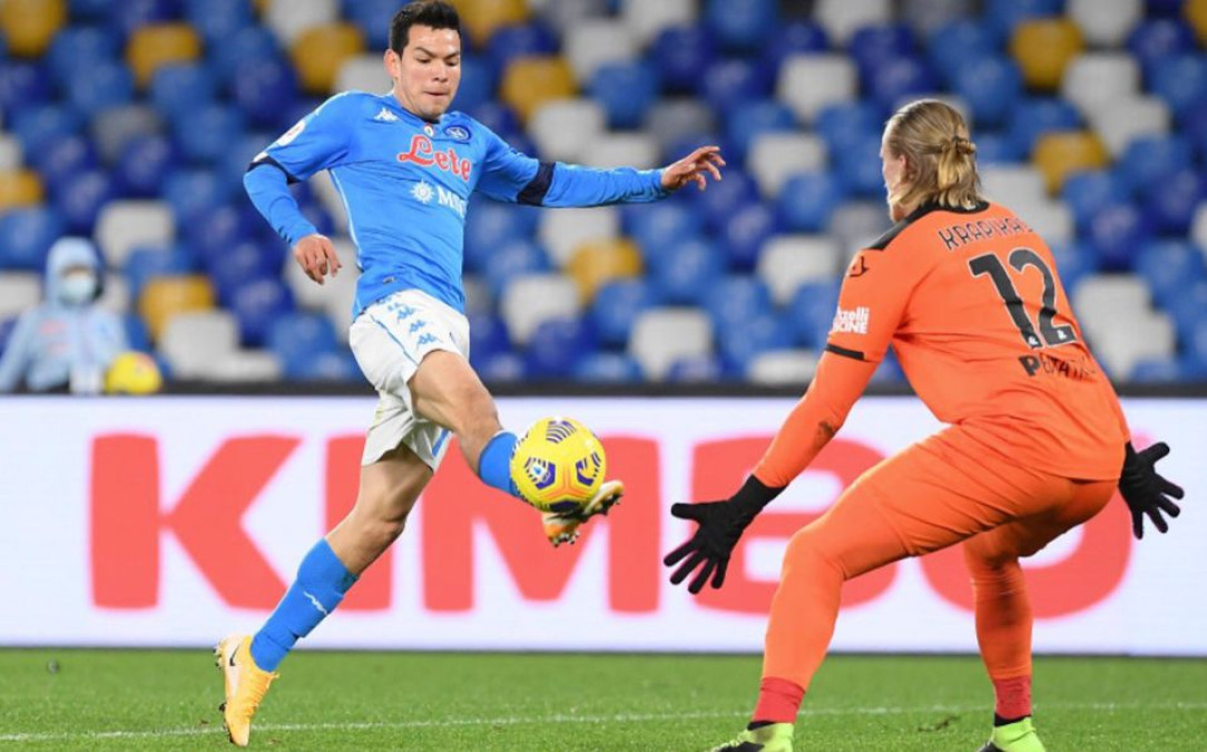 Gol de Lozano en la victoria del Napoli