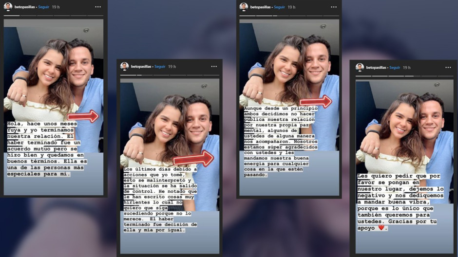 Beto Pasillas confirma su ruptura con Yuya