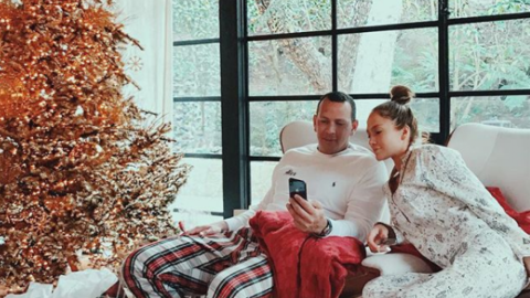 J.Lo y Alex Rodríguez celebran su primera Navidad juntos