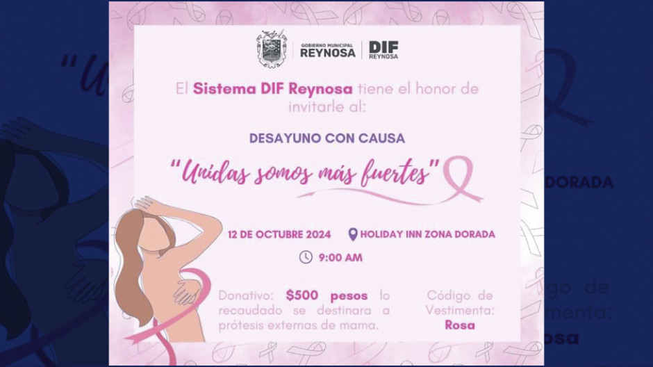 Invita DIF Reynosa a desayuno con causa 