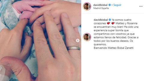 David Bisbal se convierte en papá de un niño 