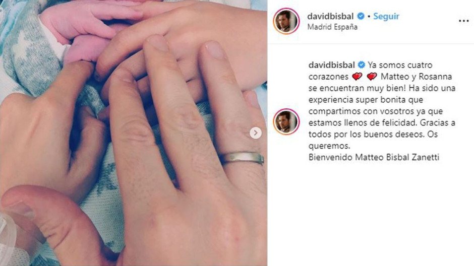 David Bisbal se convierte en papá de un niño 
