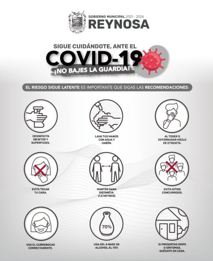 No bajes la guardia, cuídate ante la COVID-19 