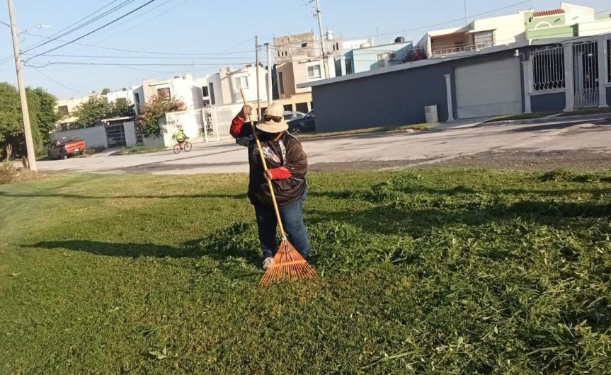 Promueve Gobierno de Reynosa convivencia vecinal con mantenimiento de plazas públicas 
