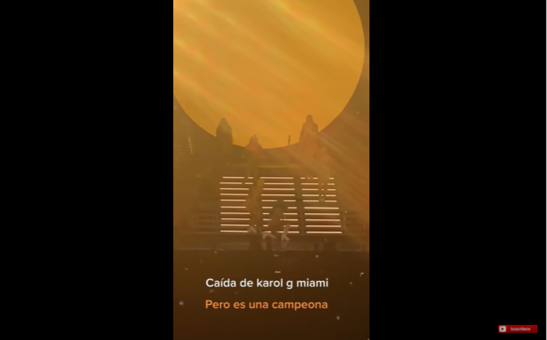 Karol G sufre espantosa caída en el escenario