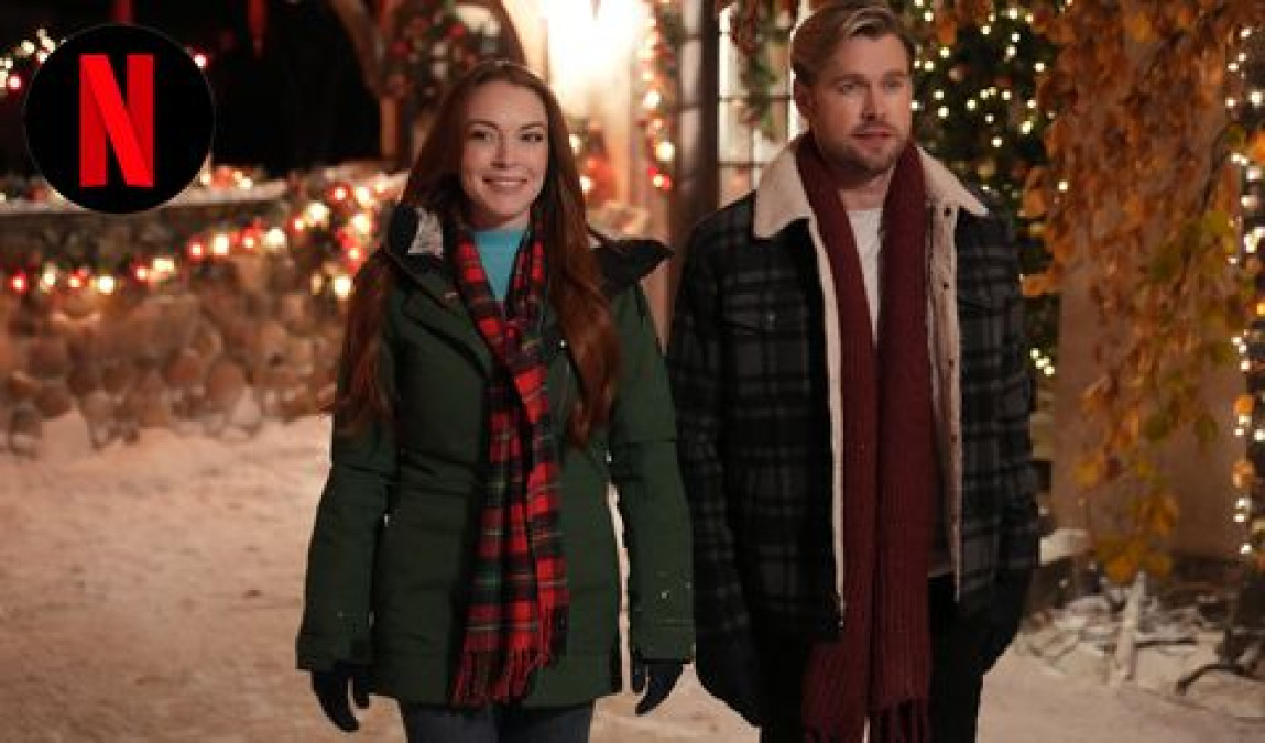 Netflix revela la primera imagen de Lindsay Lohan en su nueva película navideña 