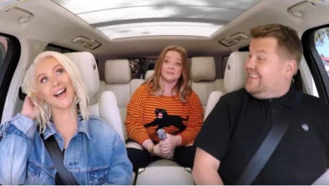  Christina Aguilera se unió al  "Carpool Karaoke" de James Corden