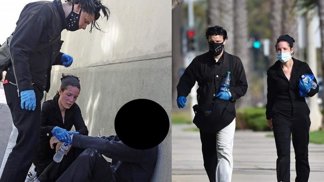 Captan a Halsey y Yungblud curando a heridos en protestas en Los Ángeles 