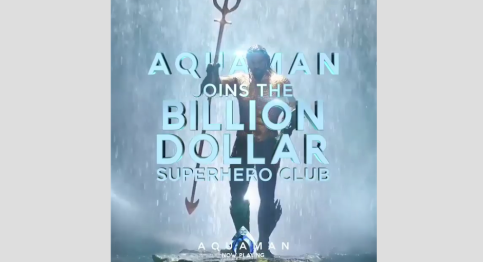 “Aquaman” supera el billón de dólares en recaudación