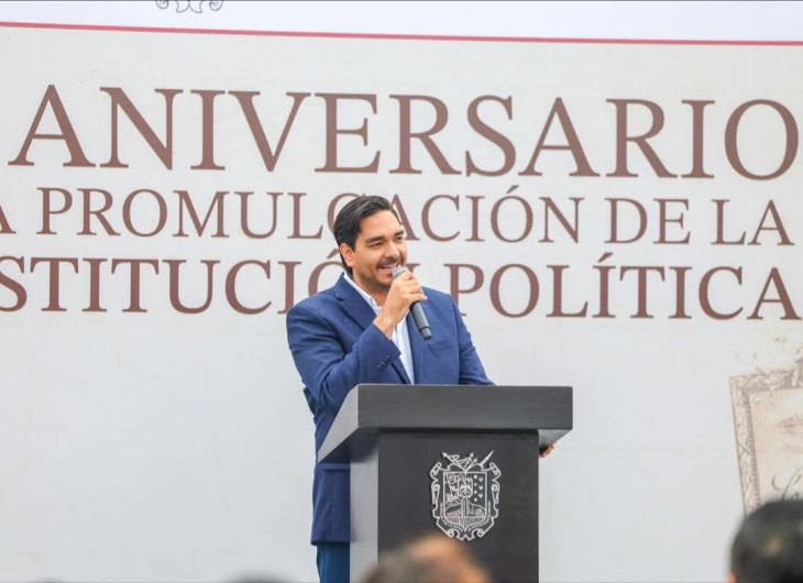 Conmemoró el Presidente Municipal Carlos Peña Ortiz el 108 Aniversario de la Constitución 
