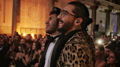 La emoción de Neymar cuando Maluma cantó en su cumpleaños 