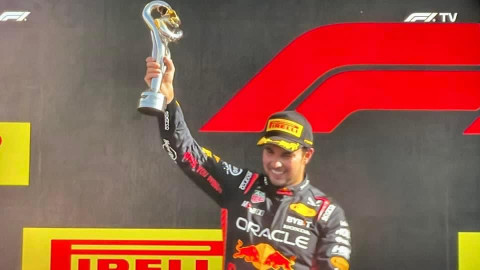 Checo Pérez logra podio en GP de Italia