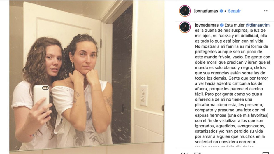 Joy revela por primera vez identidad de su esposa