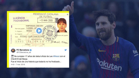 Se cumplen 17 años del debut de Lionel Messi 